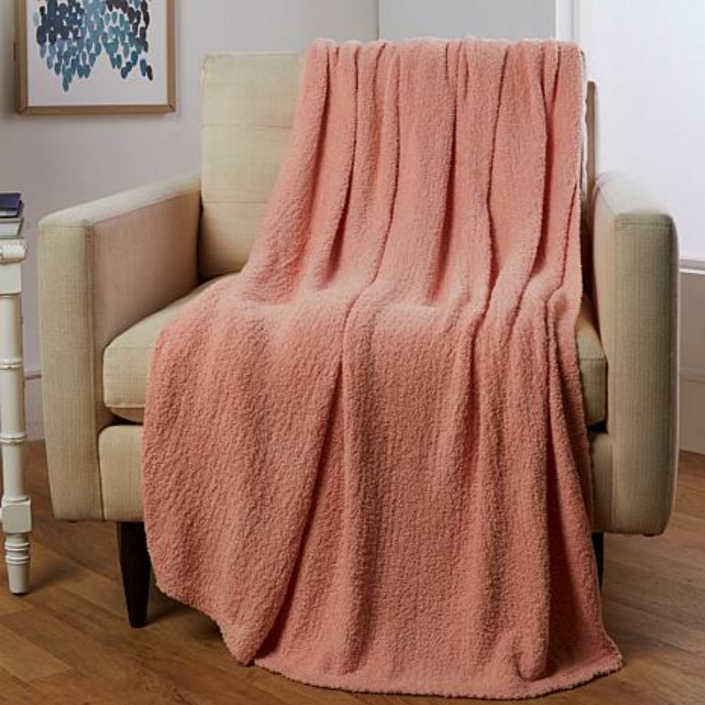 4 Warm and Cozy Nesting Throws Peach/Pink 4 pack!!! Set of 4